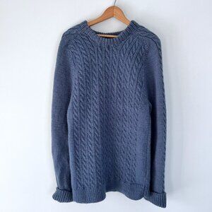 Handknit Wool Fisherman Sweater